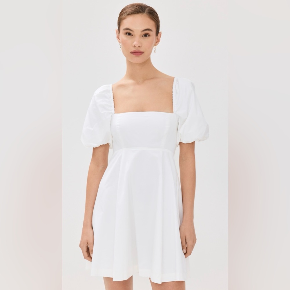 Hill House Mini Matilda Puff-Sleeve Dress in White